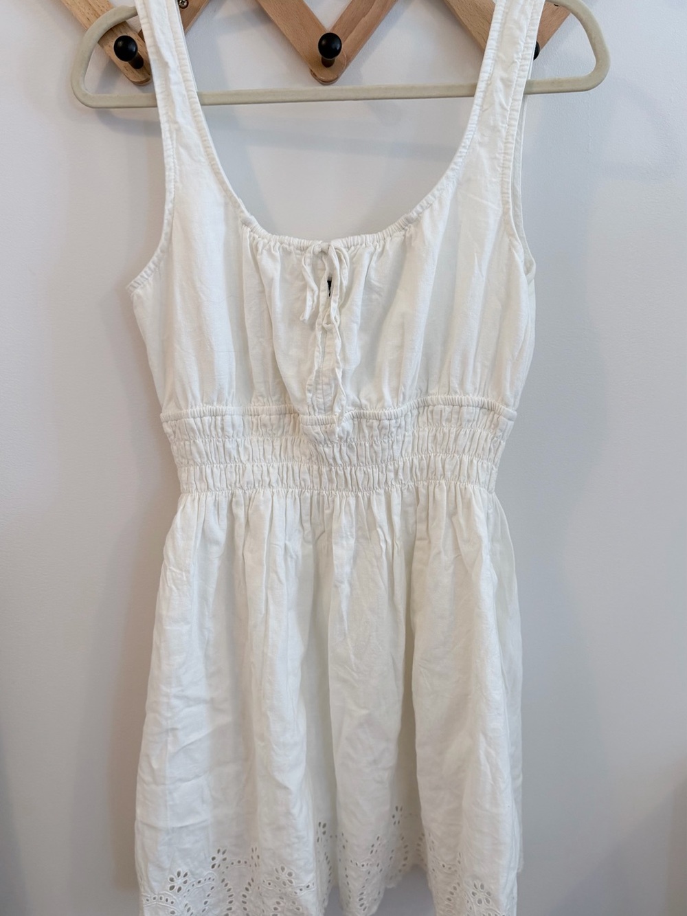 GAP Smocked waist white sundress